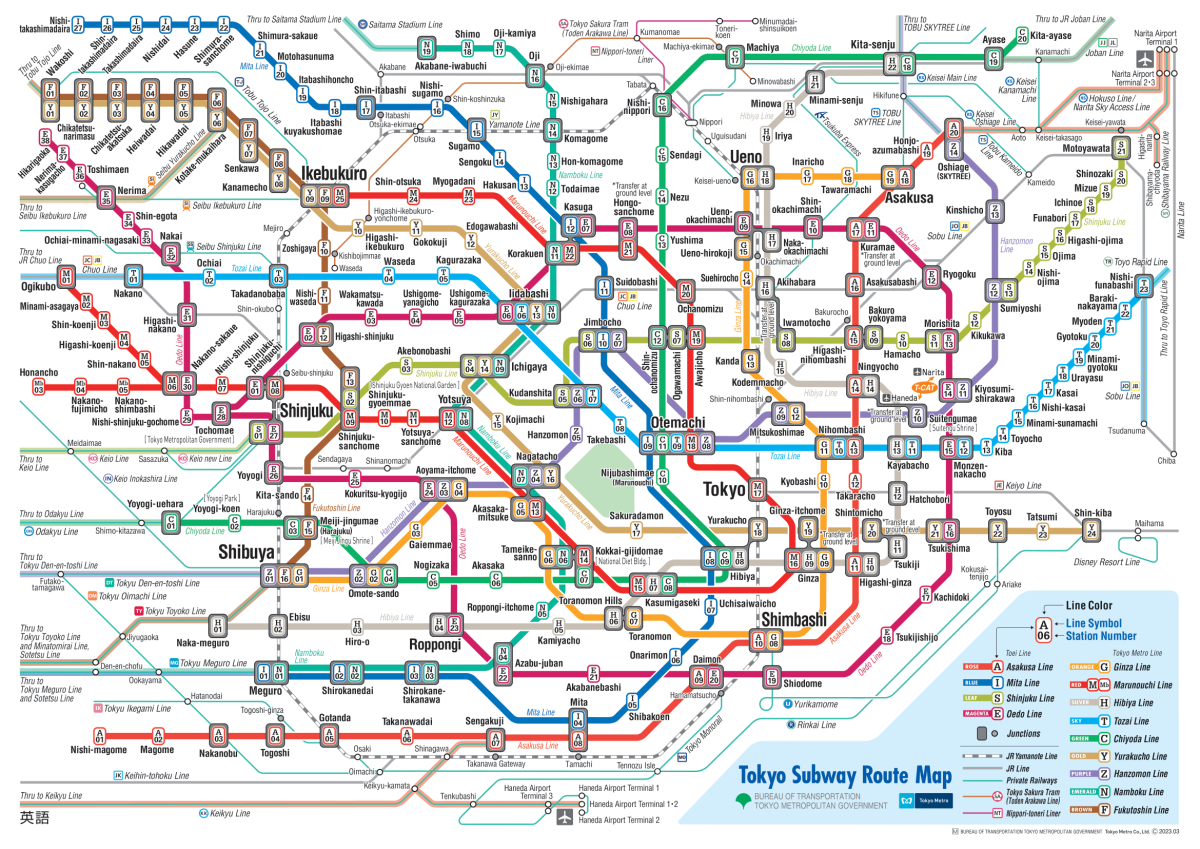 Mapa metra Tokio