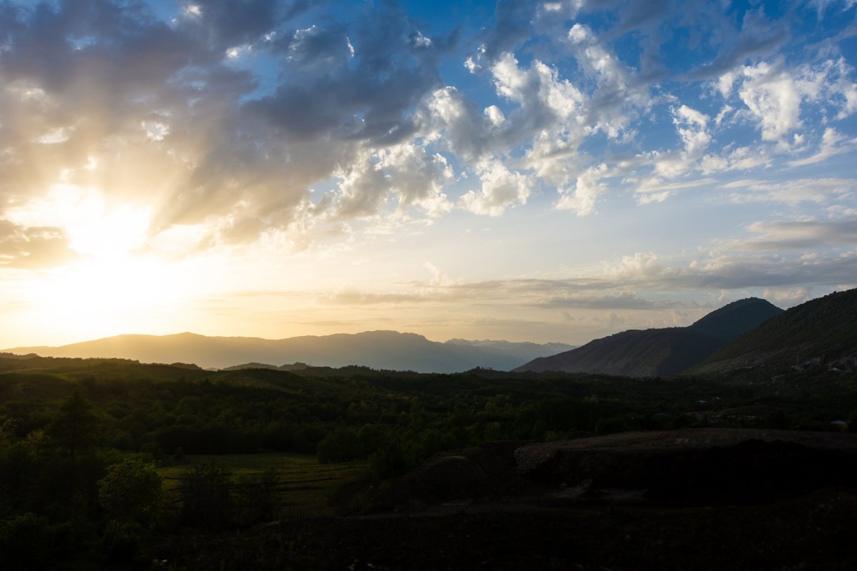 Mukhuri, pohled na západ slunce