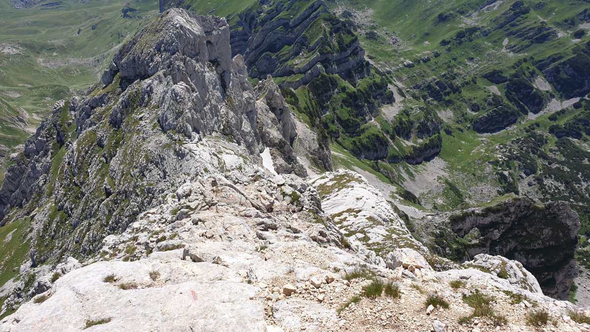 Závěrečný úsek s lany