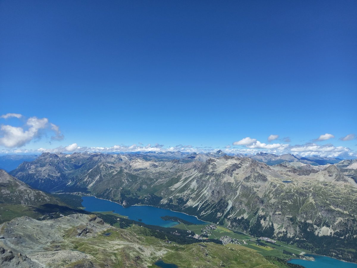 Corvatsch - pohled směr centrální část Švýcarska