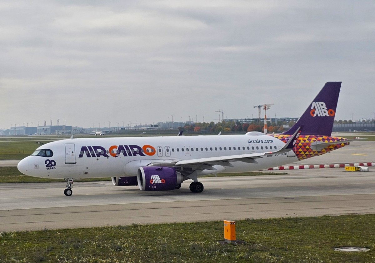 Air Cairo, Airbus A320 na letišti Mnichov MUC