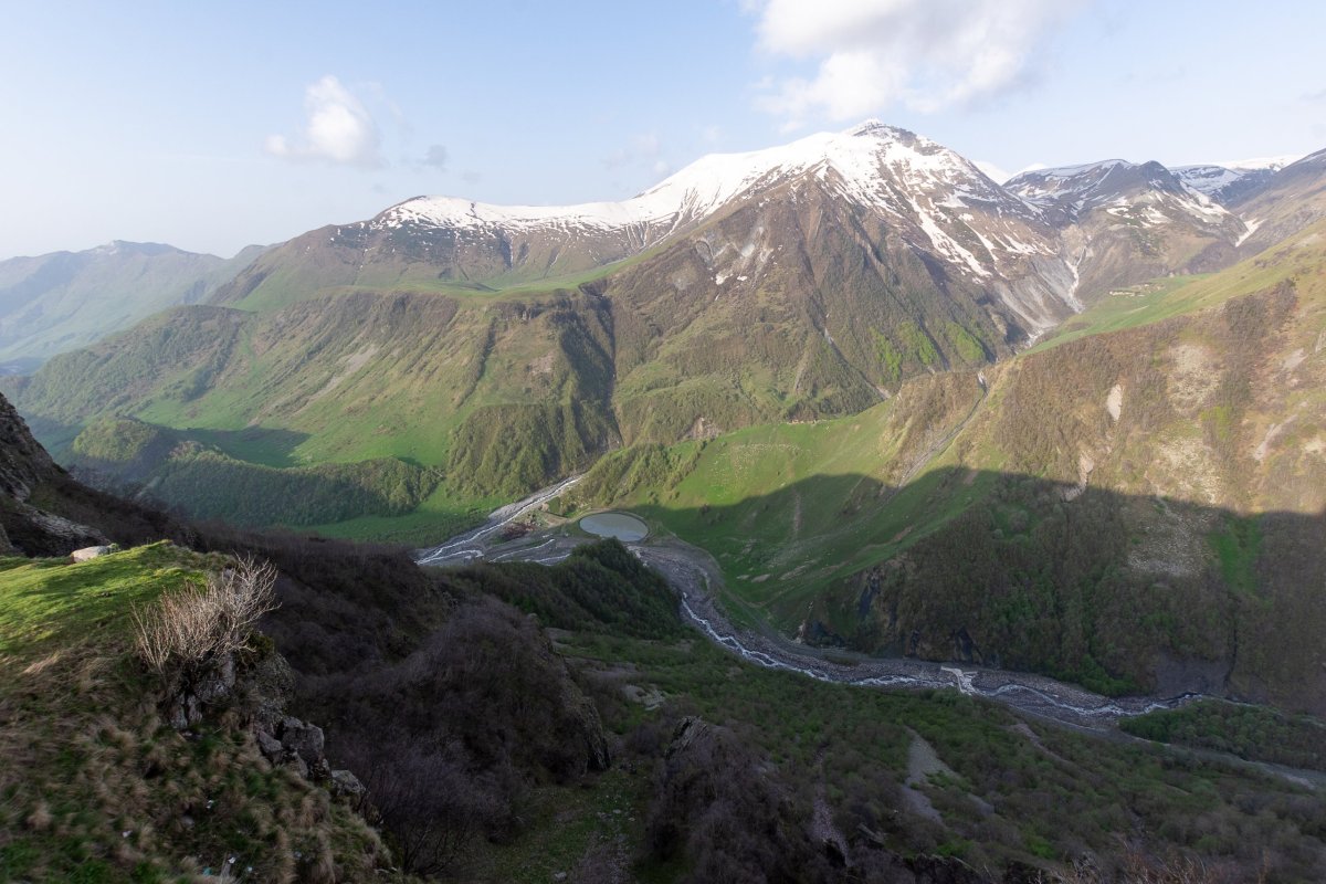 Výhled z monumentu rusko-gruzínského přátelství