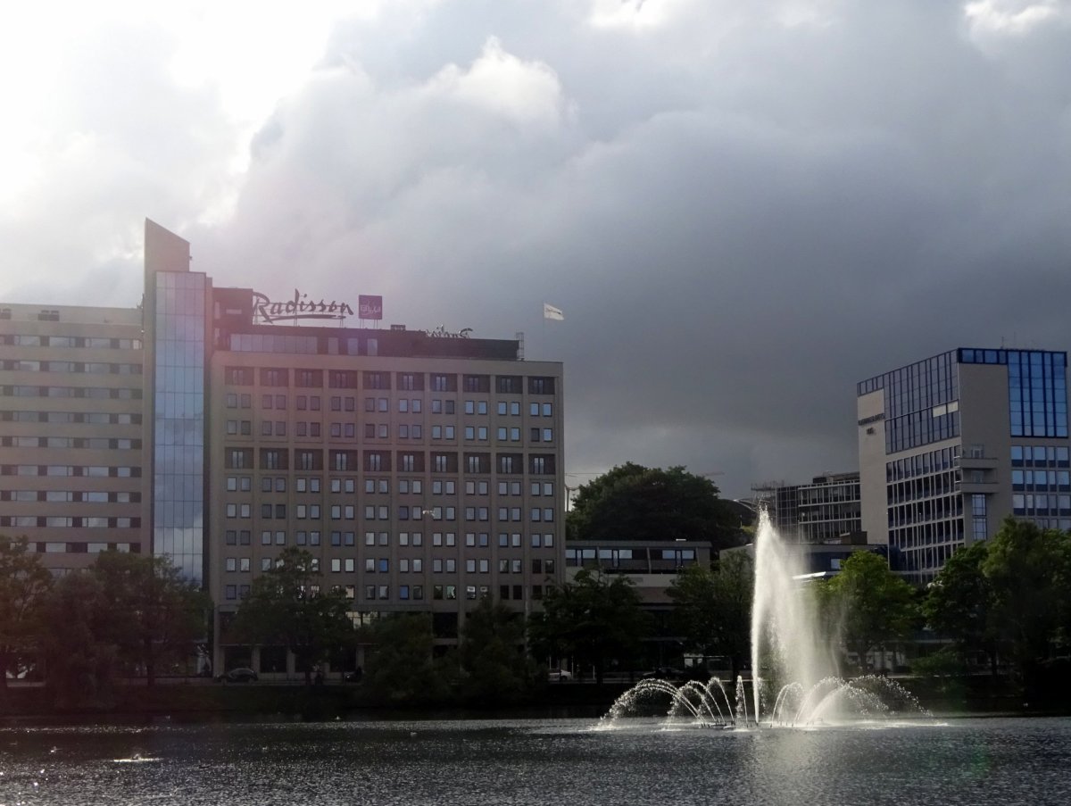 Jezero Breiavatnet centru Stavangeru