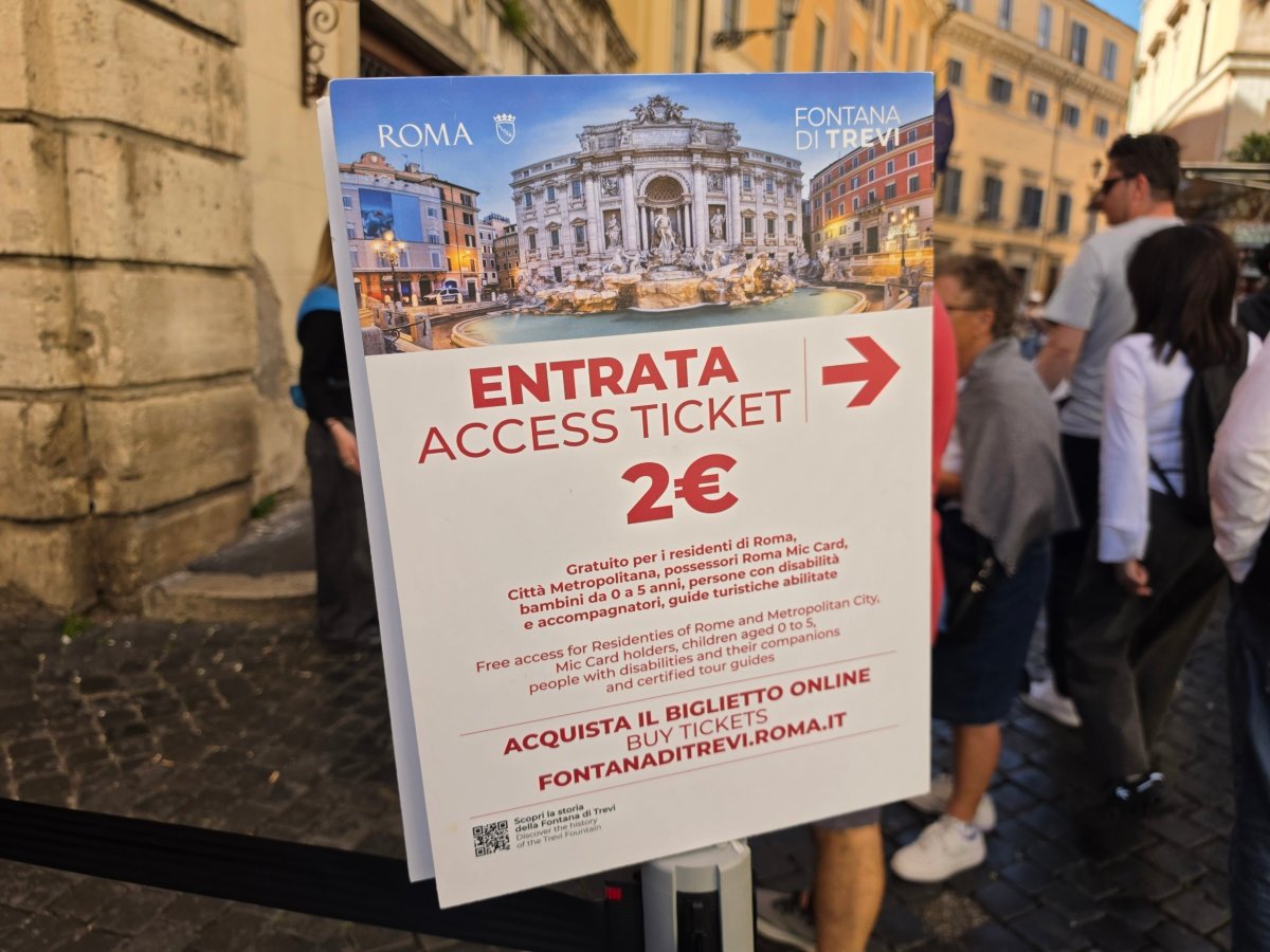 Cena vstupenky na Fontanu di Trevi
