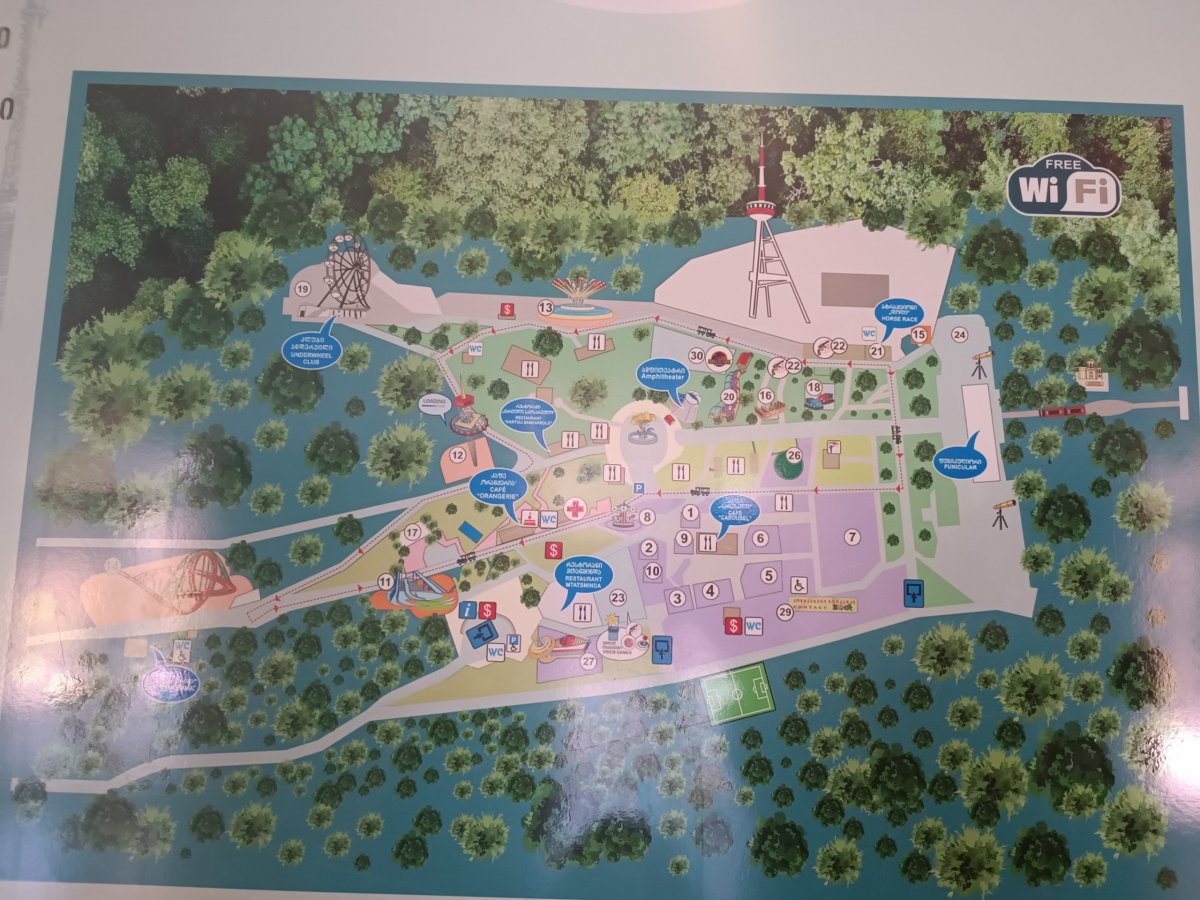 mapka Mtatsminda parku