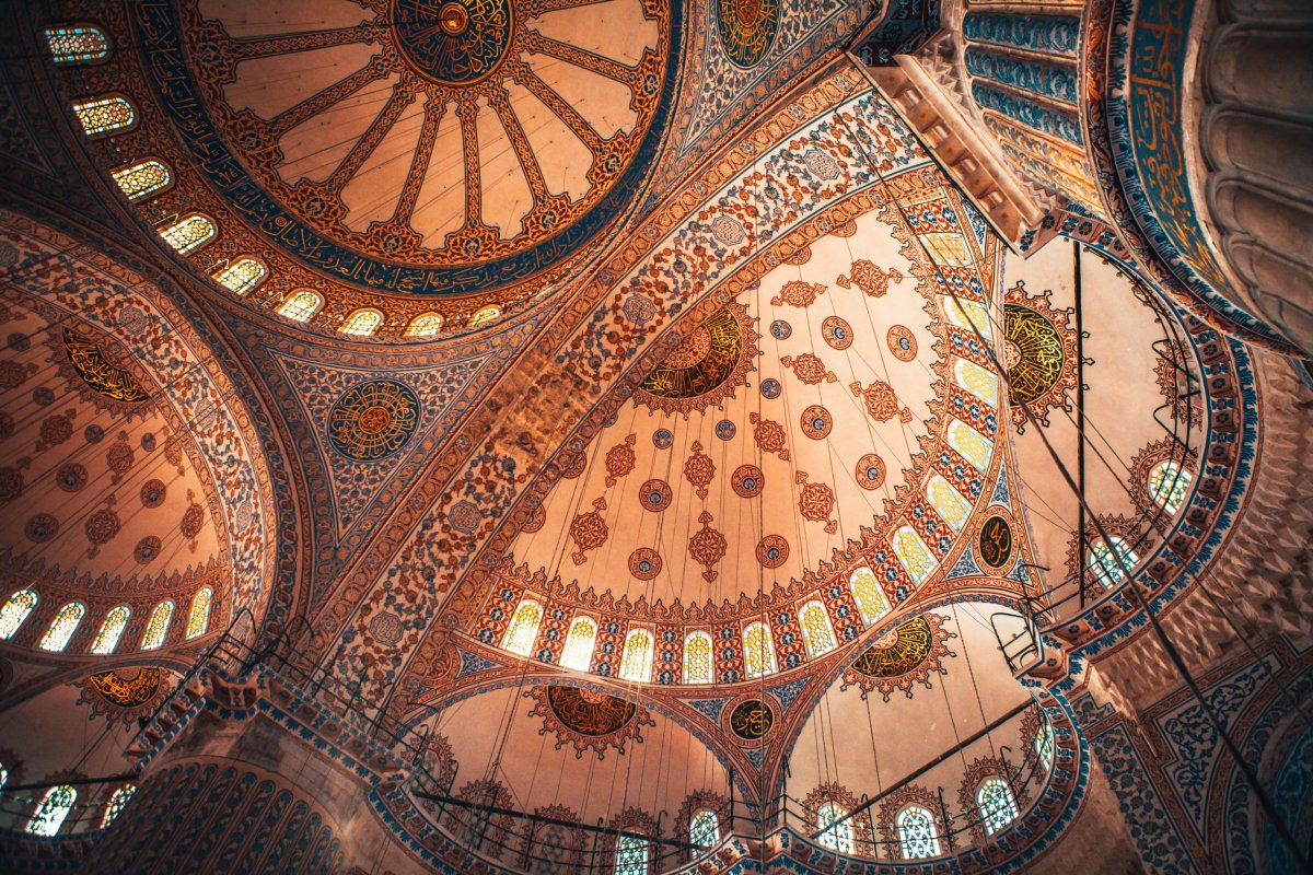 Interiér Modré mešity, Istanbul