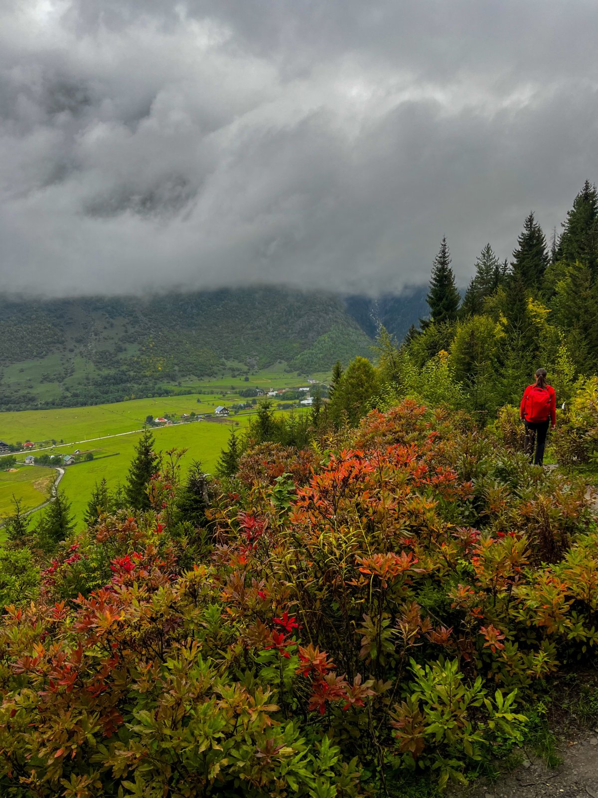 na začátku treku nám počasí nepřeje..
