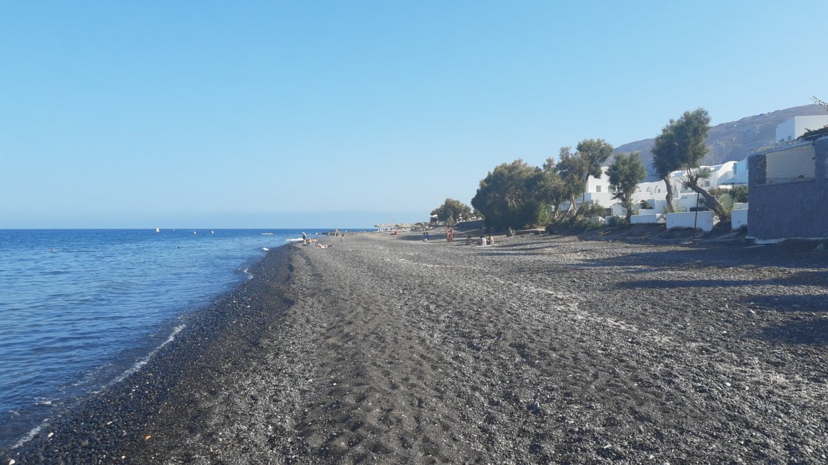 Podvečerní pláž v Kamari