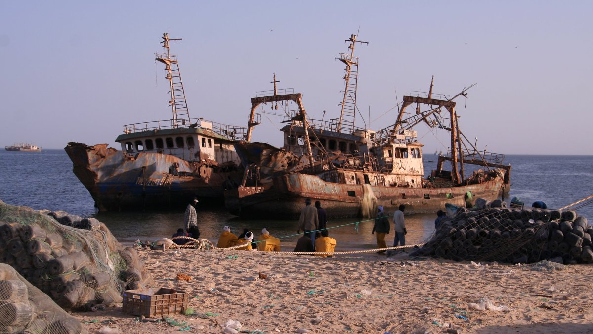 vraky lodí v Noadhibou