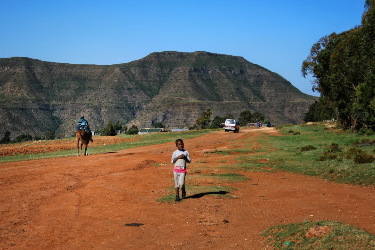 Lesotho - vesnička Malealea