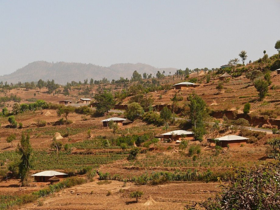 Etiopie je plná vesniček, rondavelů a políček