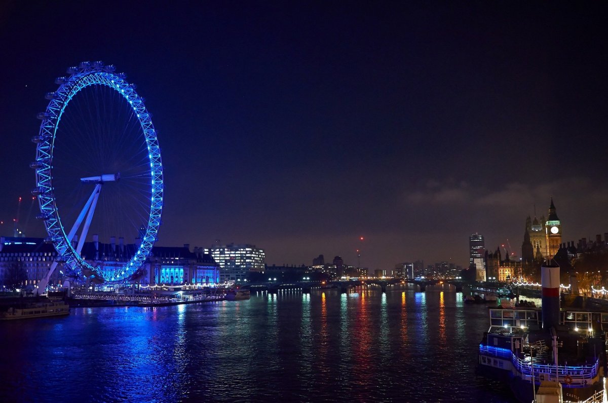 Noční London Eye