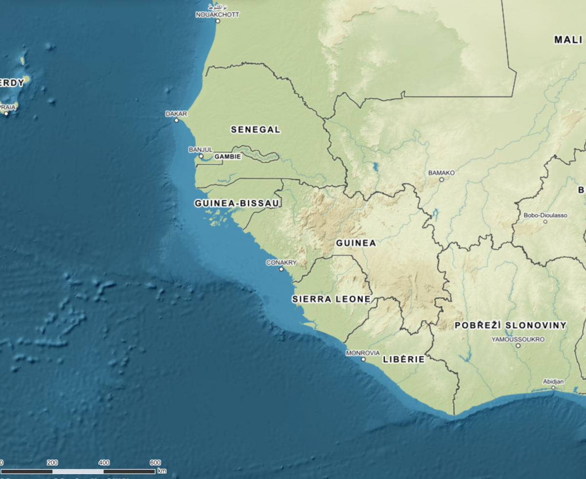 A o kolik větší je Guinea, byť se jedná o jeden z menších států v Africe ?