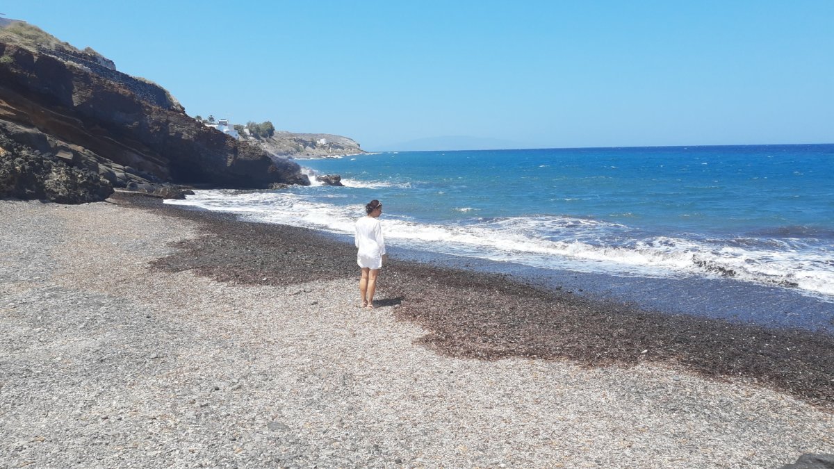 Jedna z větrných pláží na východě