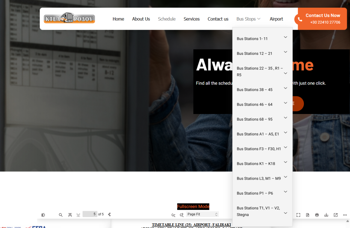 KTEL, jízdní řád