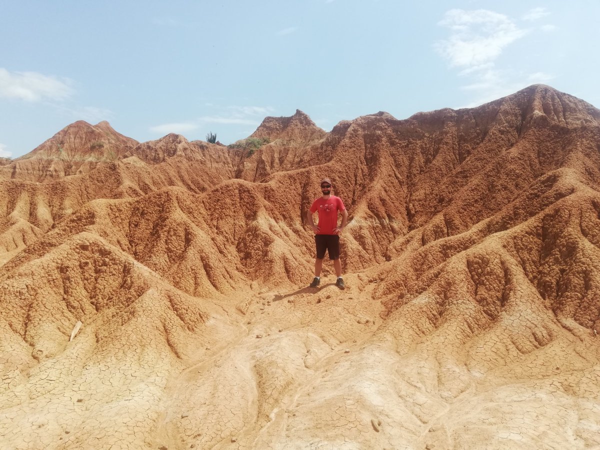 Červená část pouště Tatacoa 
