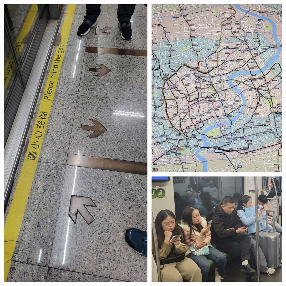 Šanghajské metro - současně se tu nastupuje a vystupuje