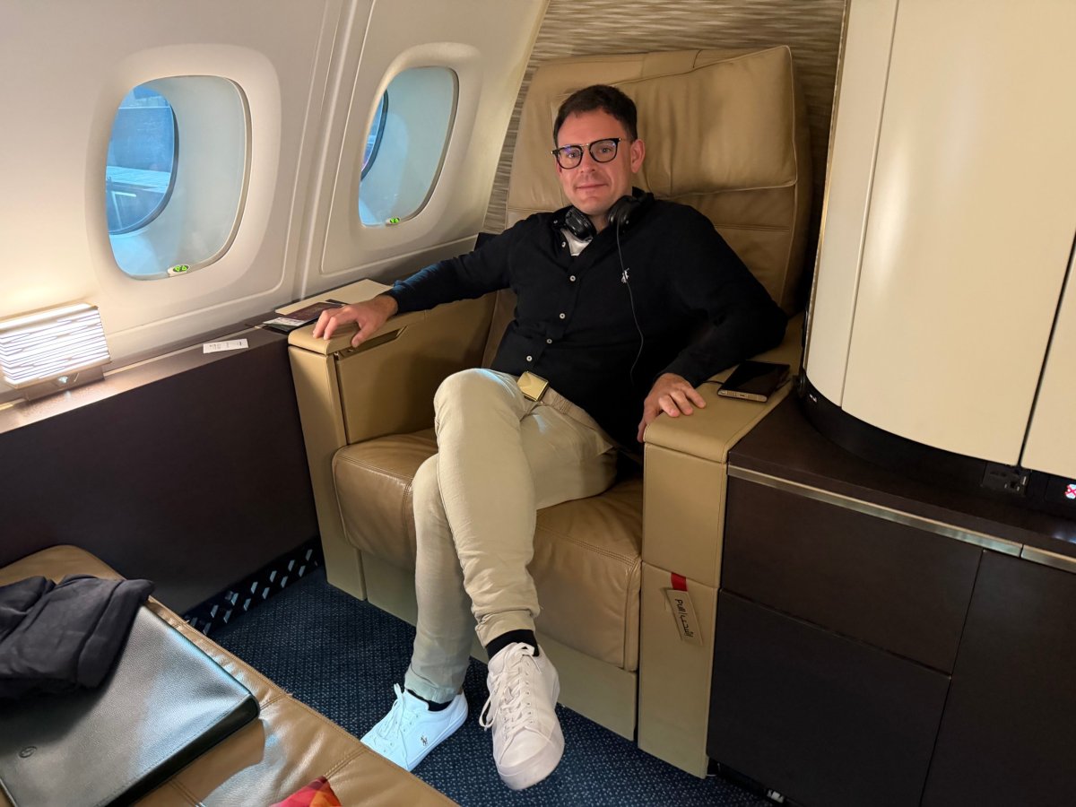 Já v První třídě Etihad Airways