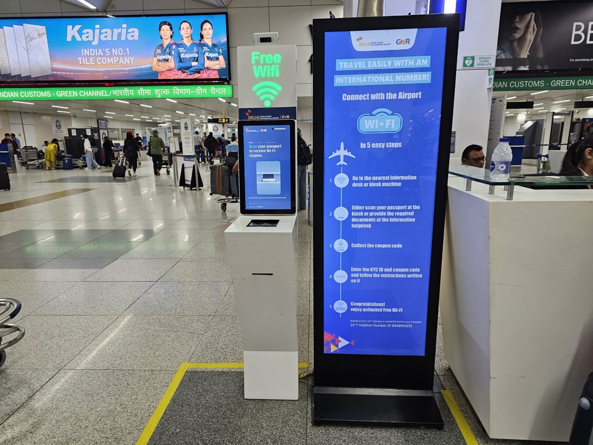 Kiosek pro heslo na wi-fi