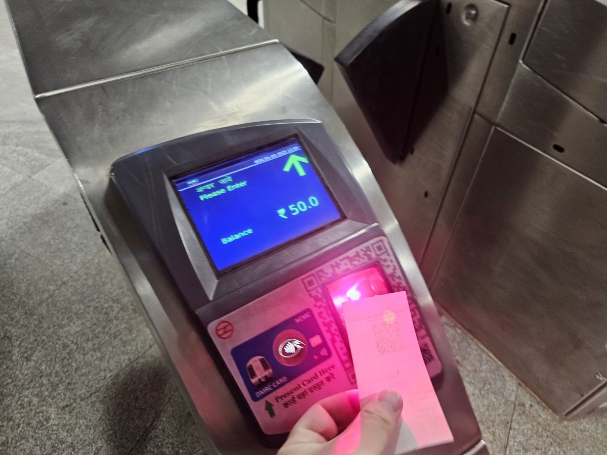 Použití jízdenky u turniketu