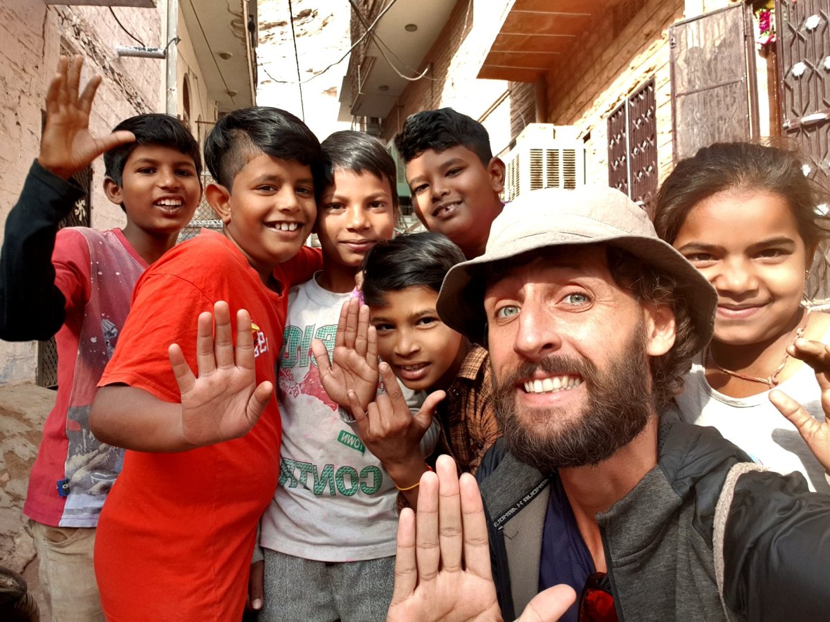 S dětmi v Džódhpuru