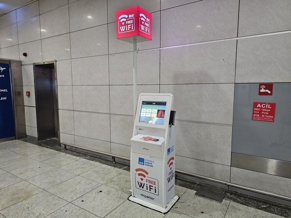 Kiosek pro heslo k wi-fi internetu