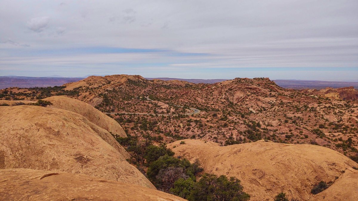 Pohled směrem k Upheaval Point