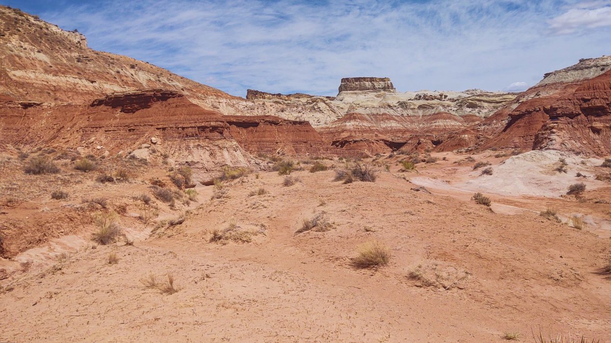 Cesta podle koryta vyschlé řeky