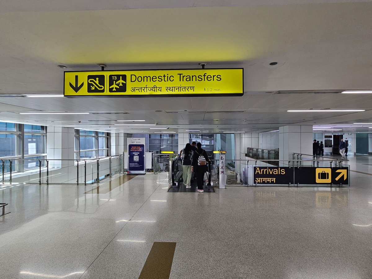 Přestup z vnitrostátních na vnitrostátní lety, terminál 3