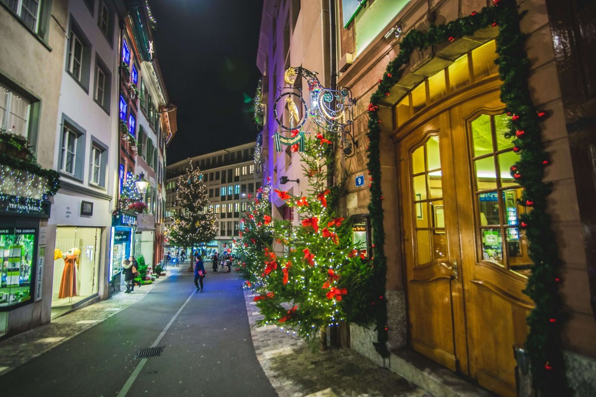 Vánoční ulice v Basileji
