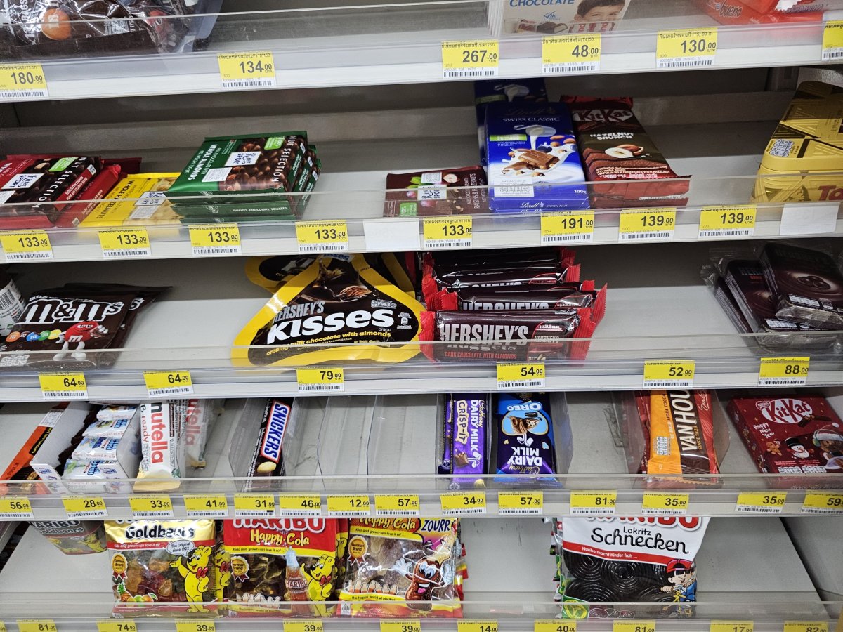 Regál se sladkostmi