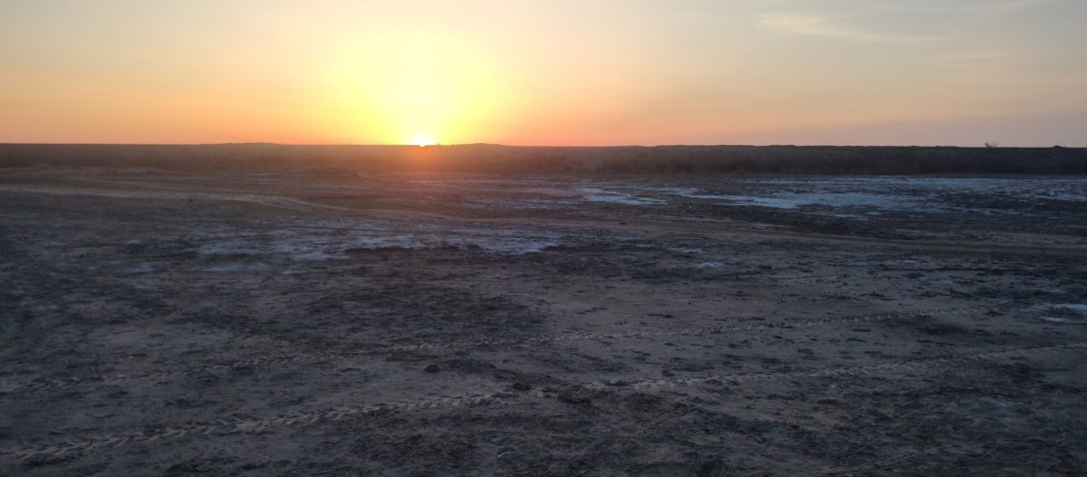 Sunset over the desert