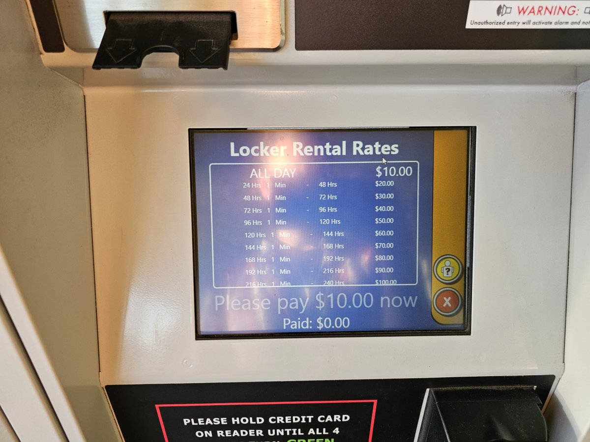 Ceny úschovny zavazadel