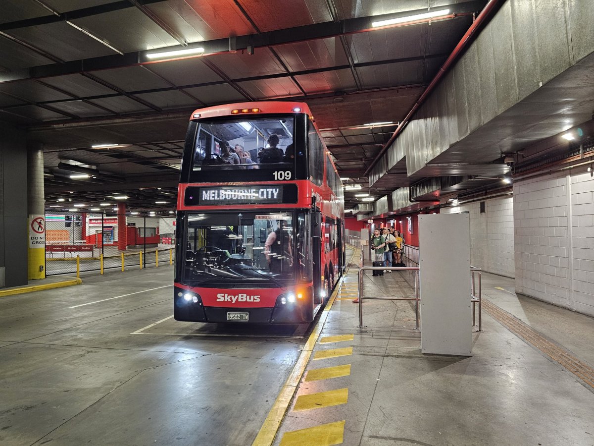 Zastávka Skybus na stanici Southern Cross