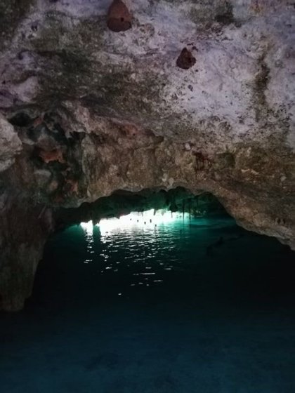 Plavání skrz jeskyně s netopýry