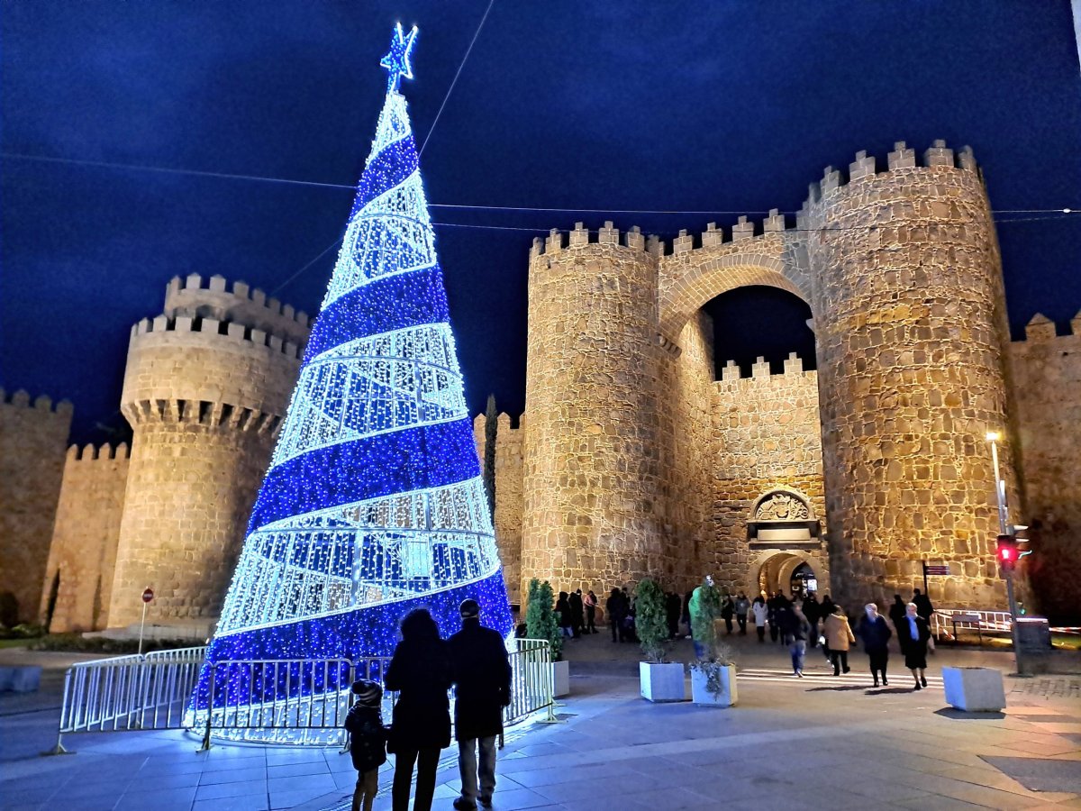 Vánoční výzdoba u brány