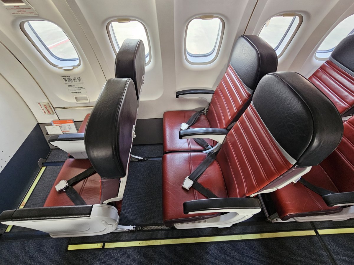 Sedačky v letadle ATR